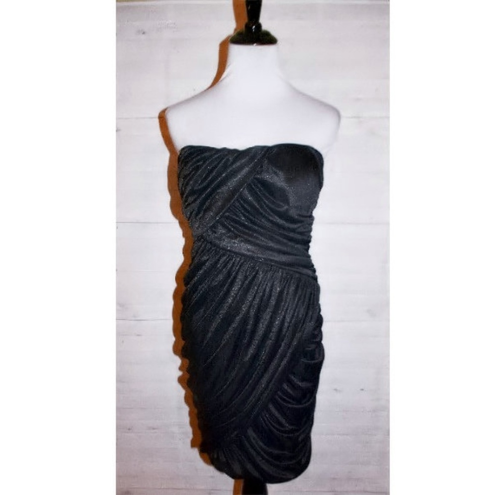 Speechless Strapless Ruched Little Black Dress